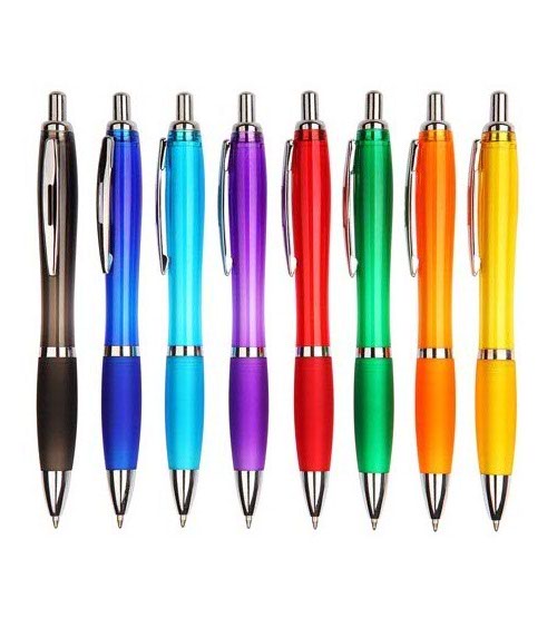 Low-price-promotional-rubber-plastic-ballpoint-pens